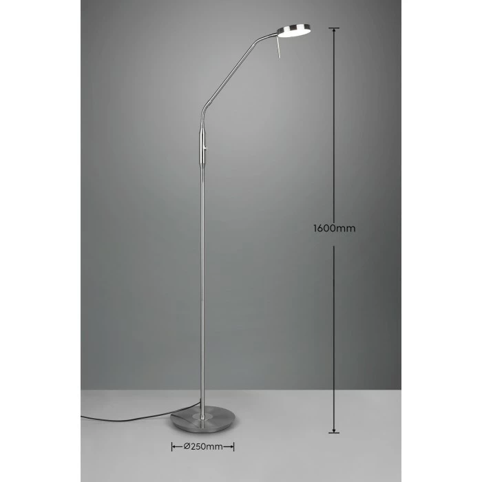 Trio Leuchten Monza Stehleuchte LED Nickel-Matt, 1-flammig – Bild 3