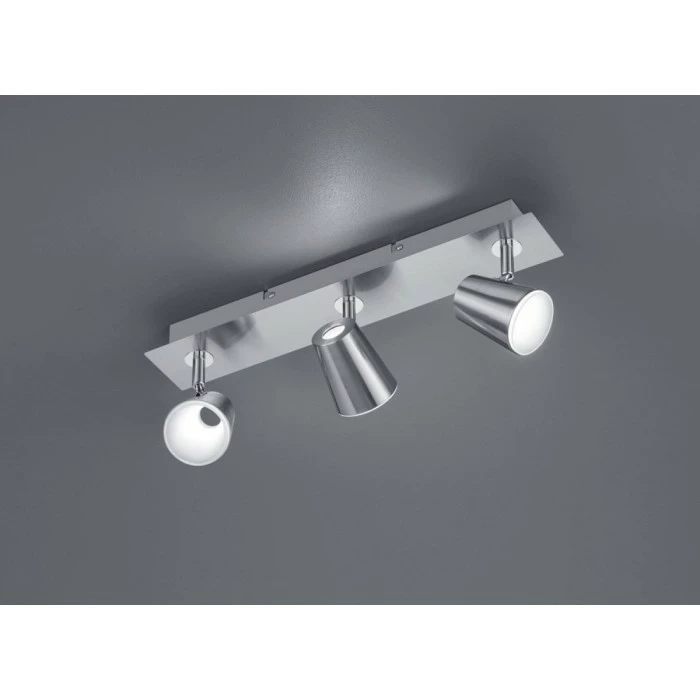 Trio Leuchten NARCOS Strahler LED Nickel-Matt, 3-flammig – Bild 2