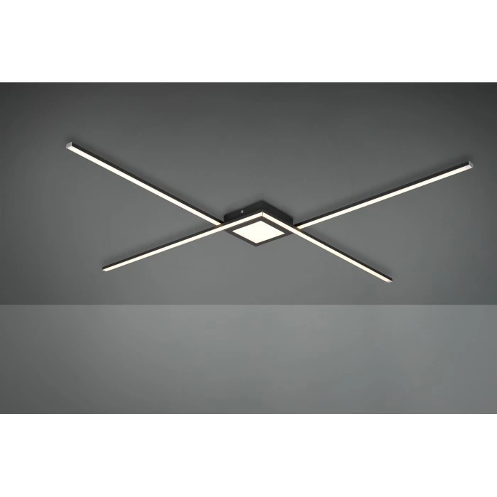 Trio Leuchten Oxford Deckenleuchte LED Anthrazit, 1-flammig