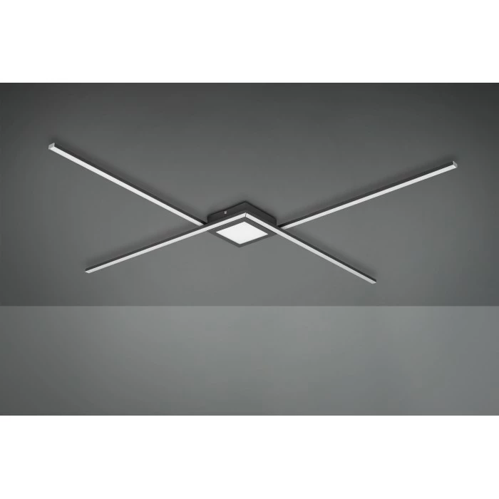 Trio Leuchten Oxford Deckenleuchte LED Anthrazit, 1-flammig – Bild 2