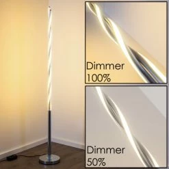 Trio Leuchten PORTOFINO Stehleuchte LED Chrom, 2-flammig