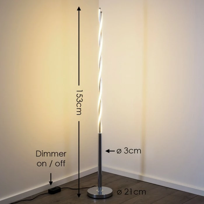 Trio Leuchten PORTOFINO Stehleuchte LED Chrom, 2-flammig – Bild 2