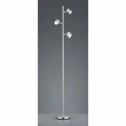 Trio Leuchten Shark Stehleuchte LED Nickel-Matt, 3-flammig