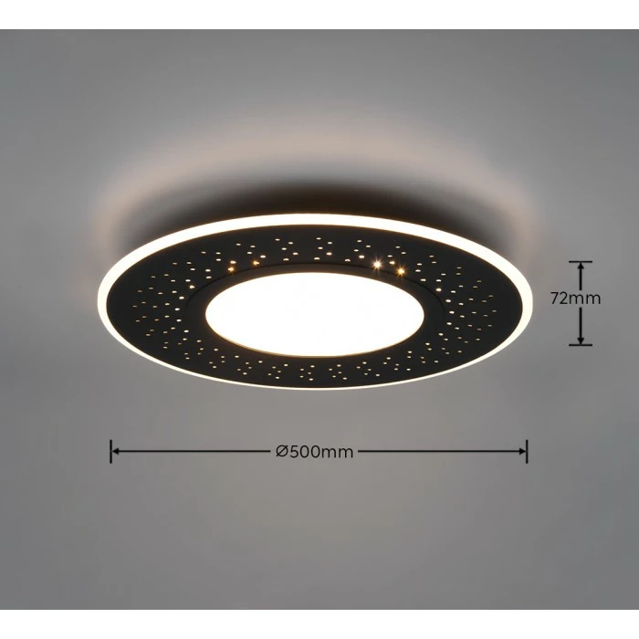 Trio Leuchten Verus Deckenleuchte LED Schwarz, 1-flammig, Fernbedienung – Bild 12