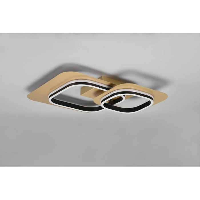 Trio Leuchten Trio Lugo Deckenleuchte LED Schwarz-Gold, 1-flammig – Bild 3