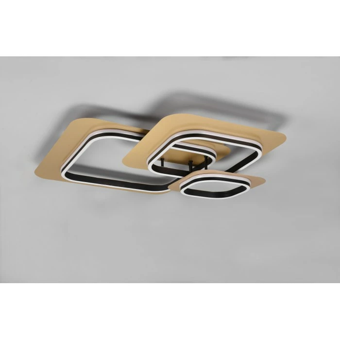 Trio Leuchten Trio Lugo Deckenleuchte LED Schwarz-Gold, 1-flammig – Bild 3