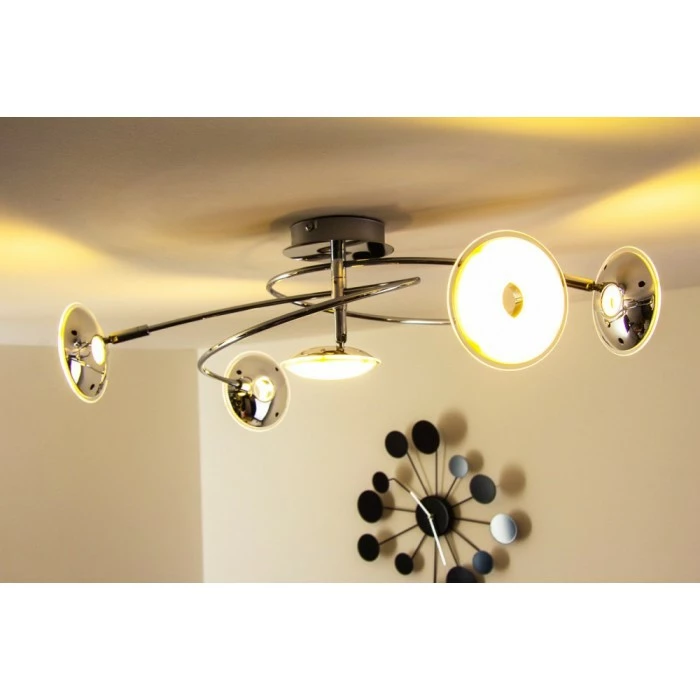 Trio Leuchten Trio PILATUS Deckenleuchte LED Chrom, 5-flammig – Bild 11