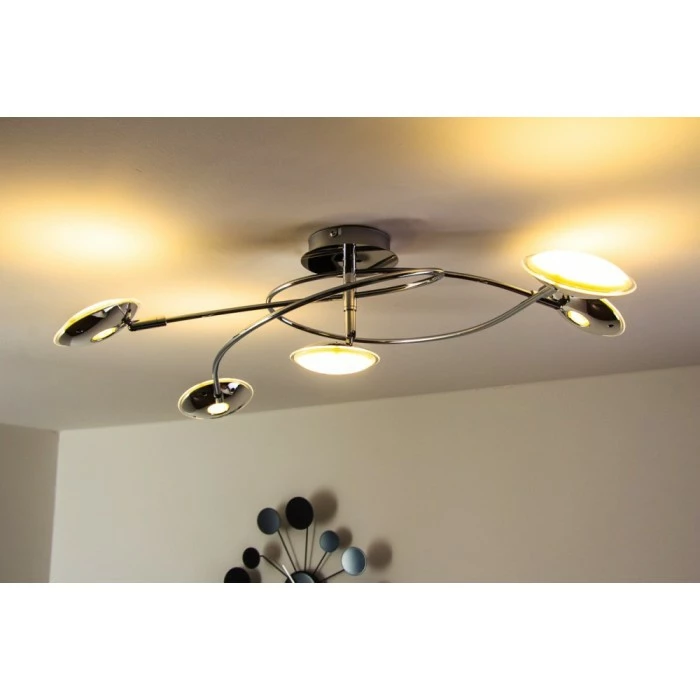 Trio Leuchten Trio PILATUS Deckenleuchte LED Chrom, 5-flammig – Bild 12