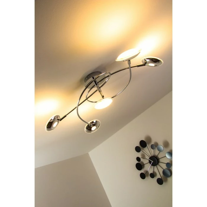 Trio Leuchten Trio PILATUS Deckenleuchte LED Chrom, 5-flammig – Bild 23