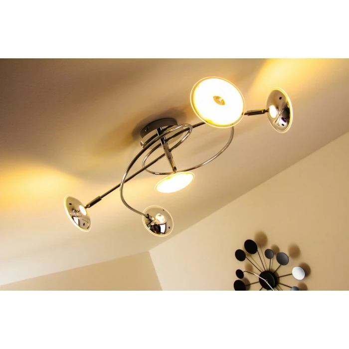 Trio Leuchten Trio PILATUS Deckenleuchte LED Chrom, 5-flammig – Bild 4