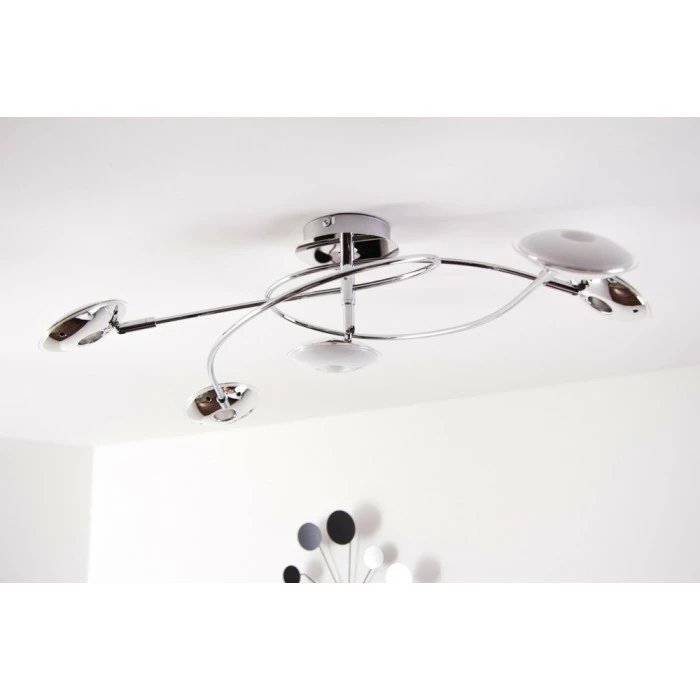 Trio Leuchten Trio PILATUS Deckenleuchte LED Chrom, 5-flammig – Bild 7