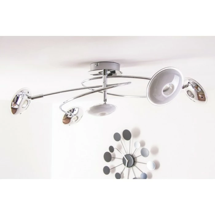 Trio Leuchten Trio PILATUS Deckenleuchte LED Chrom, 5-flammig – Bild 8