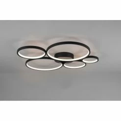 Trio Leuchten Trio Rondo Deckenleuchte LED Schwarz, 1-flammig