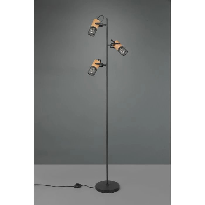 Trio Leuchten Trio Tosh Stehleuchte LED Schwarz, 3-flammig – Bild 2