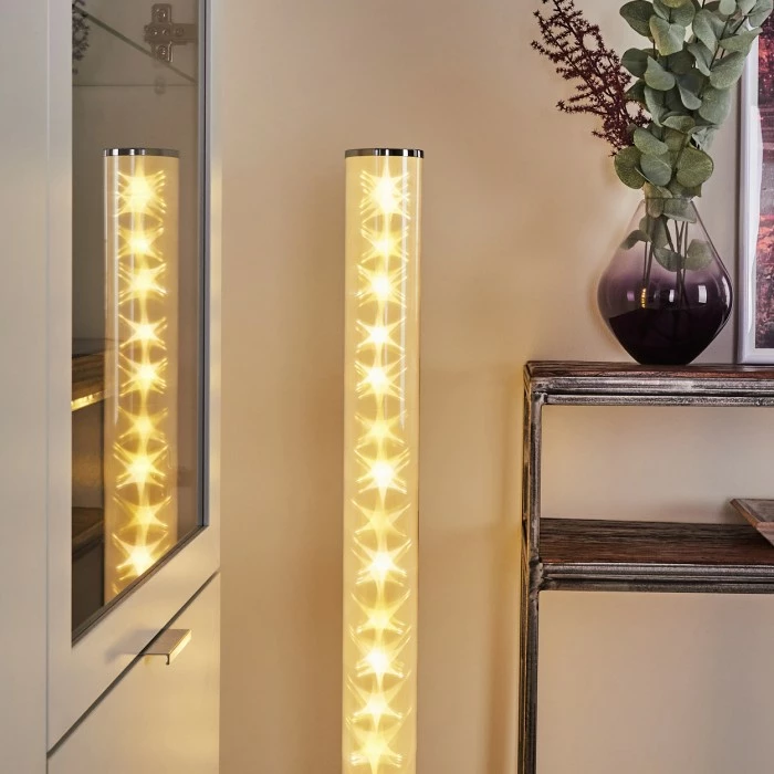 Hofstein Tumurora Stehleuchte LED Chrom, 1-flammig, Fernbedienung – Bild 7