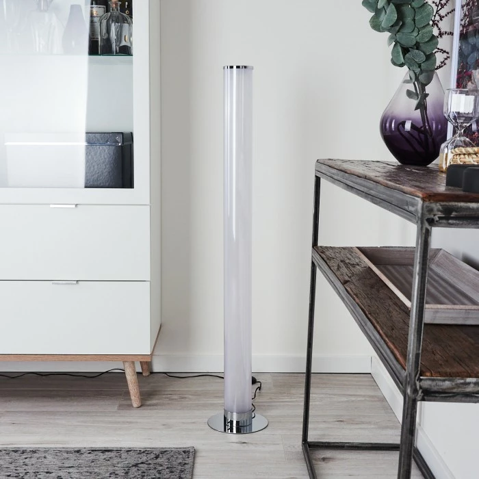Hofstein Tumurora Stehleuchte LED Chrom, 1-flammig, Fernbedienung – Bild 10
