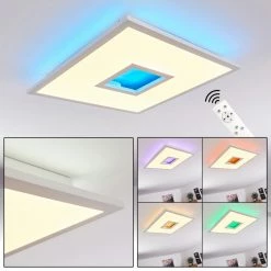 Hofstein Turbala LED Panel Weiß, 2-flammig, Fernbedienung, Farbwechsler