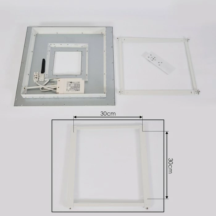 Hofstein Turbala LED Panel Weiß, 2-flammig, Fernbedienung, Farbwechsler – Bild 3
