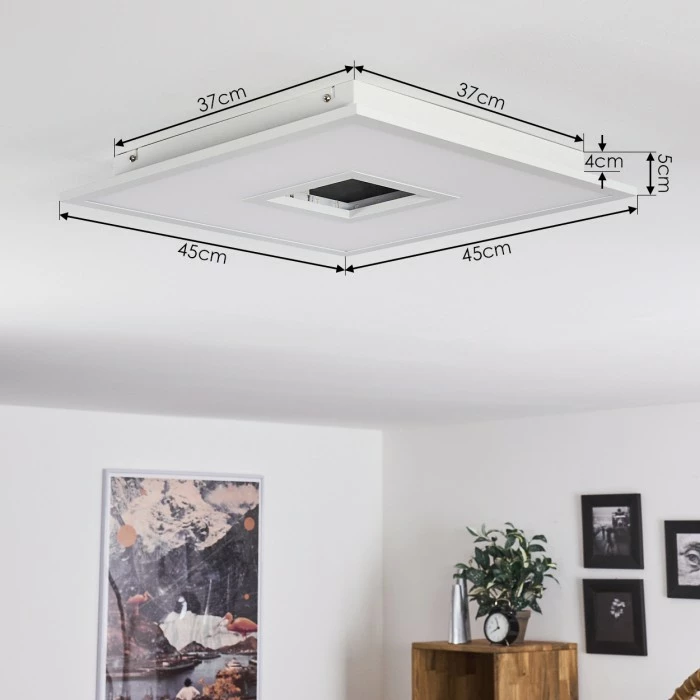 Hofstein Turbala LED Panel Weiß, 2-flammig, Fernbedienung, Farbwechsler – Bild 10