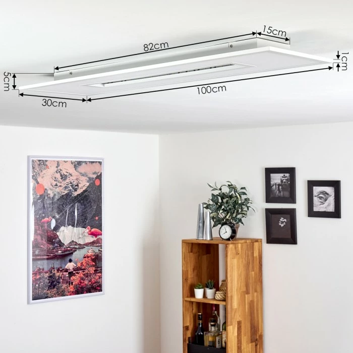 Hofstein Turbala LED Panel Weiß, 1-flammig, Fernbedienung, Farbwechsler – Bild 4