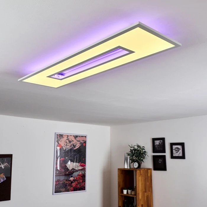 Hofstein Turbala LED Panel Weiß, 1-flammig, Fernbedienung, Farbwechsler – Bild 7