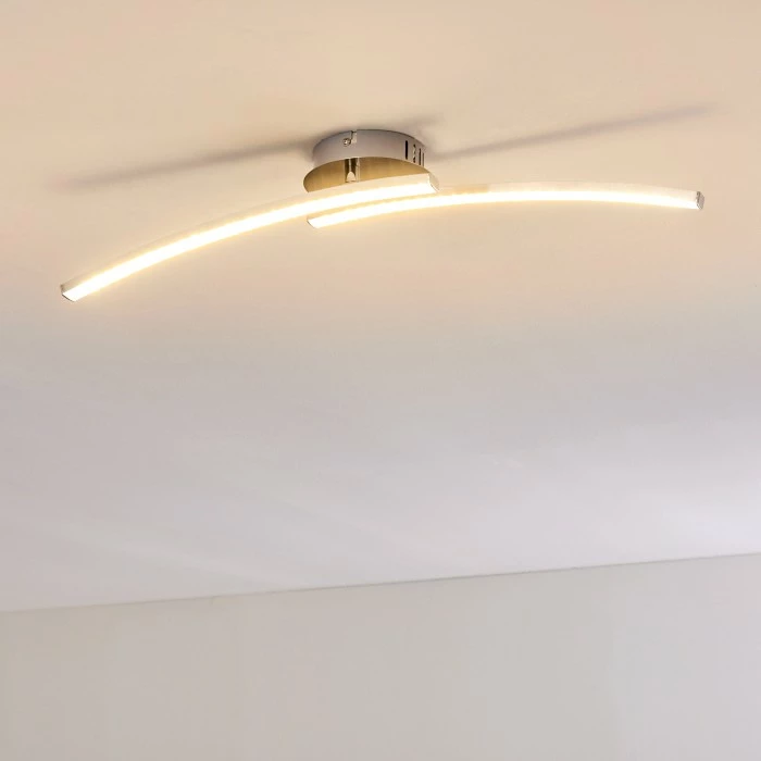 Hofstein Tusula Deckenleuchte LED Nickel-Matt, 2-flammig – Bild 14