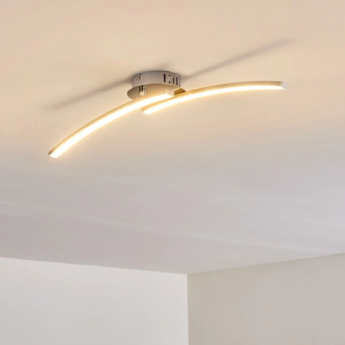 Hofstein Tusula Deckenleuchte LED Nickel-Matt, 2-flammig – Bild 17