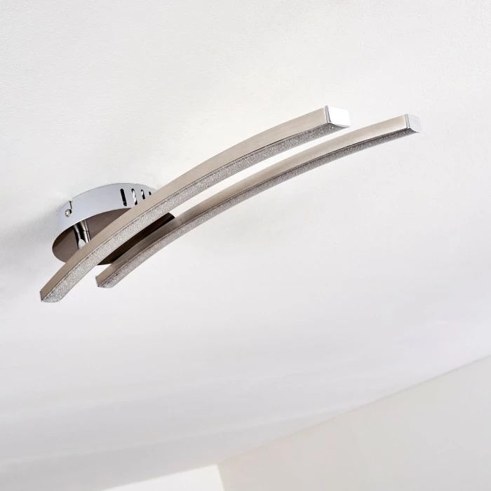 Hofstein Tusula Deckenleuchte LED Nickel-Matt, 2-flammig – Bild 6