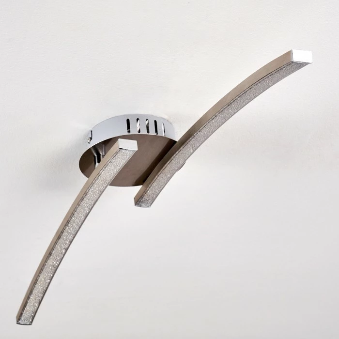 Hofstein Tusula Deckenleuchte LED Nickel-Matt, 2-flammig – Bild 7