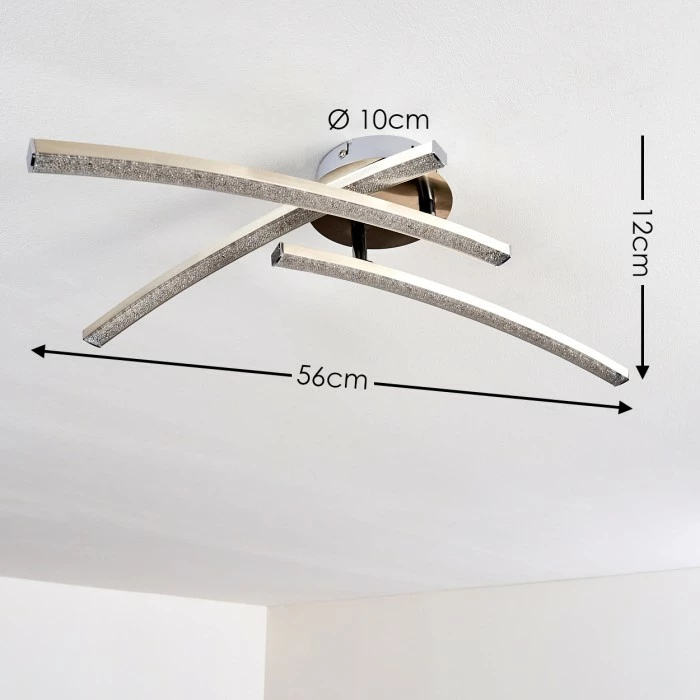 Hofstein Tusula Deckenleuchte LED Edelstahl, 3-flammig – Bild 2