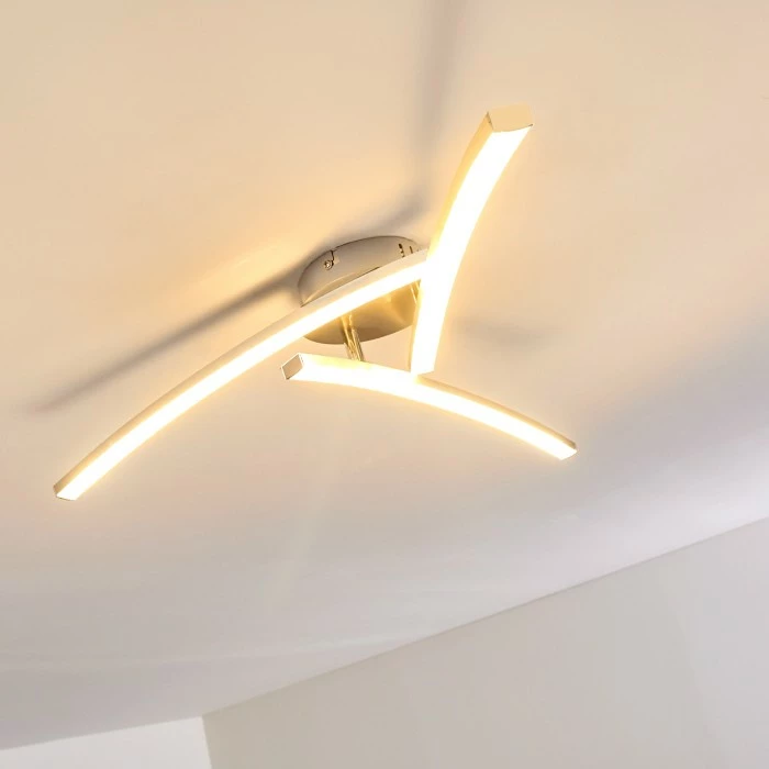 Hofstein Tusula Deckenleuchte LED Edelstahl, 3-flammig – Bild 15