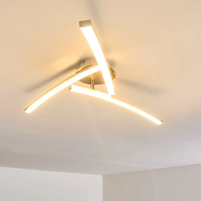 Hofstein Tusula Deckenleuchte LED Edelstahl, 3-flammig – Bild 3