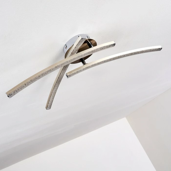 Hofstein Tusula Deckenleuchte LED Edelstahl, 3-flammig – Bild 6