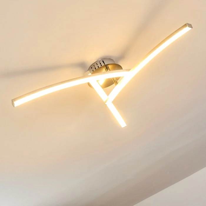 Hofstein Tusula Deckenleuchte LED Edelstahl, 3-flammig – Bild 8