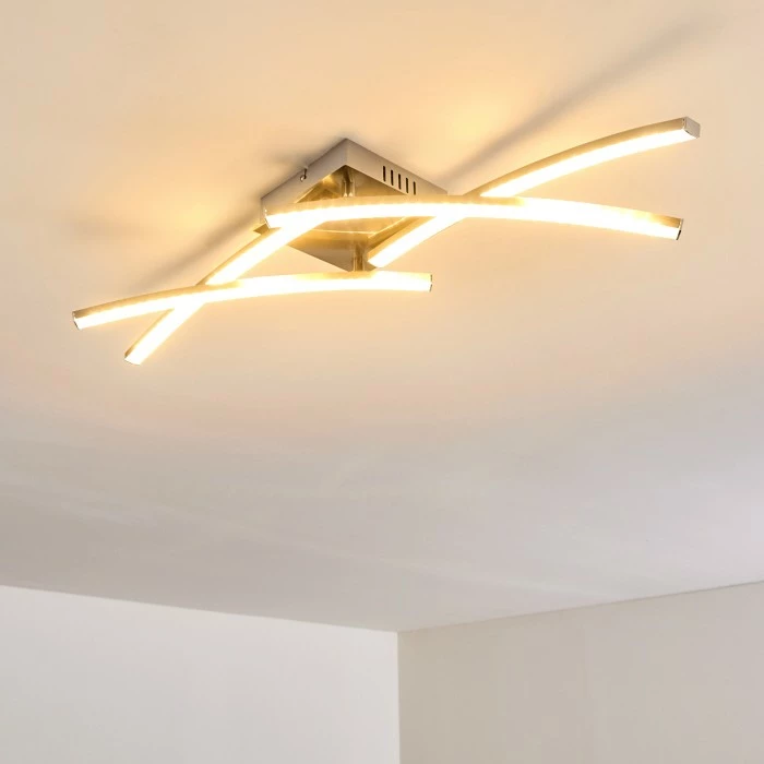 Hofstein Tusula Deckenleuchte LED Nickel-Matt, 4-flammig – Bild 13