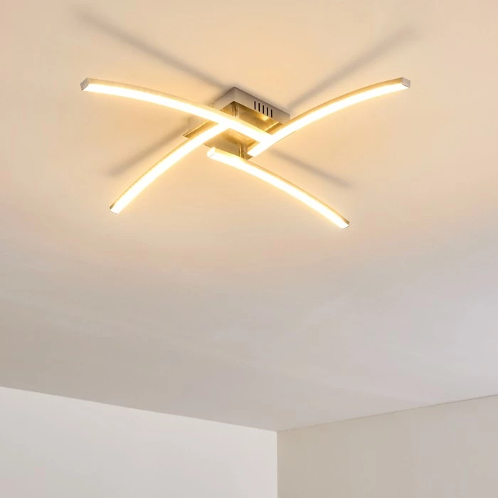 Hofstein Tusula Deckenleuchte LED Nickel-Matt, 4-flammig – Bild 14