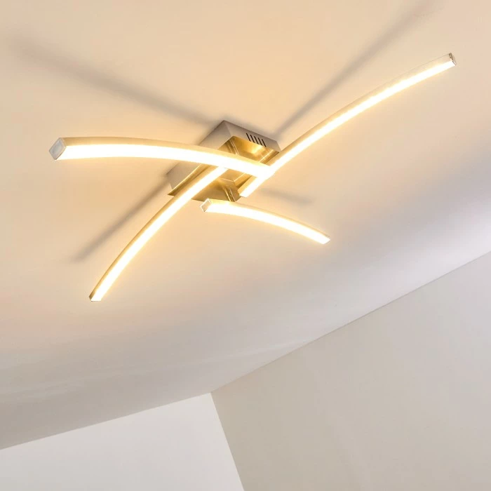 Hofstein Tusula Deckenleuchte LED Nickel-Matt, 4-flammig – Bild 17