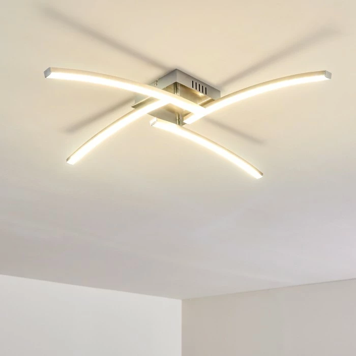 Hofstein Tusula Deckenleuchte LED Nickel-Matt, 4-flammig – Bild 20