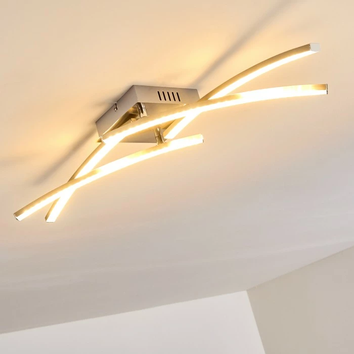 Hofstein Tusula Deckenleuchte LED Nickel-Matt, 4-flammig – Bild 5