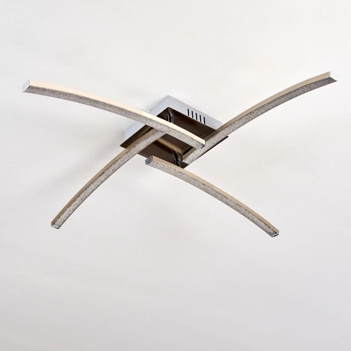 Hofstein Tusula Deckenleuchte LED Nickel-Matt, 4-flammig – Bild 6