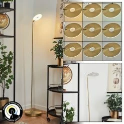 Hofstein Umag Stehleuchte LED Messing, 1-flammig