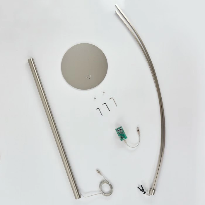 Hofstein Uttorp Stehleuchte LED Nickel-Matt, 3-flammig – Bild 5