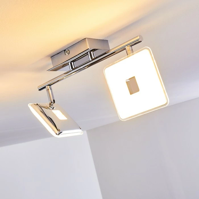 Hofstein Vallorbe Deckenleuchte LED Chrom, 2-flammig – Bild 13