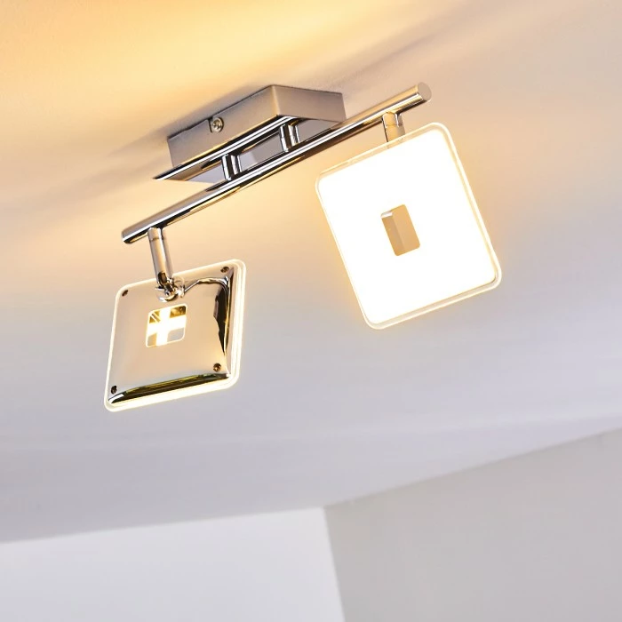 Hofstein Vallorbe Deckenleuchte LED Chrom, 2-flammig – Bild 14