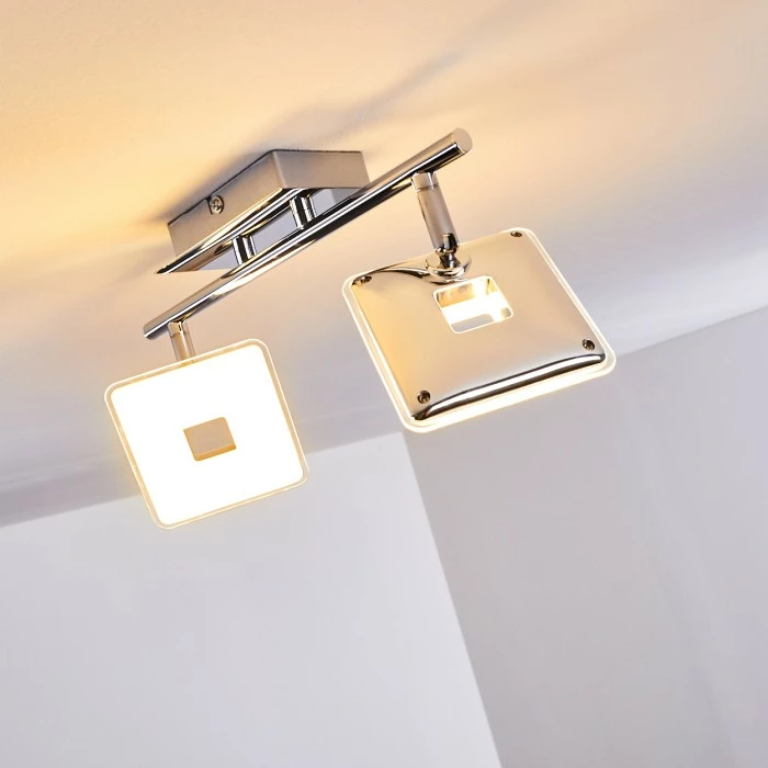 Hofstein Vallorbe Deckenleuchte LED Chrom, 2-flammig – Bild 16