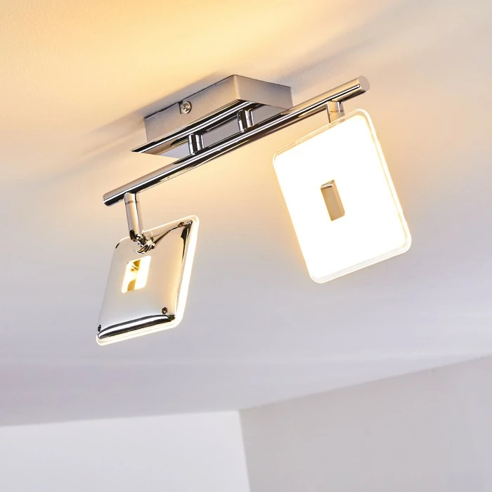 Hofstein Vallorbe Deckenleuchte LED Chrom, 2-flammig – Bild 18