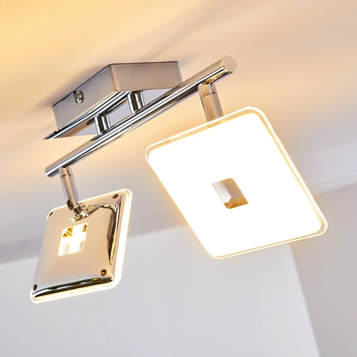 Hofstein Vallorbe Deckenleuchte LED Chrom, 2-flammig – Bild 3