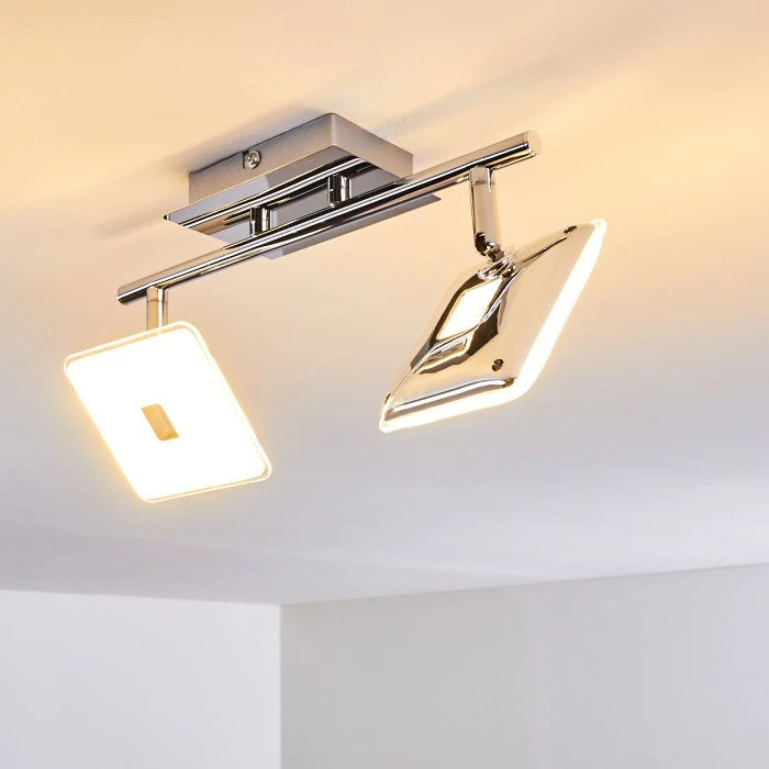 Hofstein Vallorbe Deckenleuchte LED Chrom, 2-flammig – Bild 4