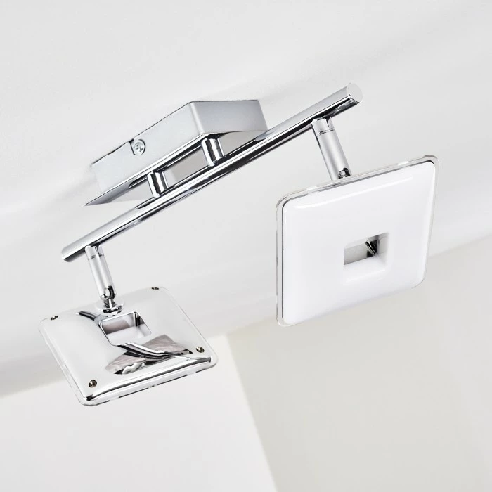 Hofstein Vallorbe Deckenleuchte LED Chrom, 2-flammig – Bild 5