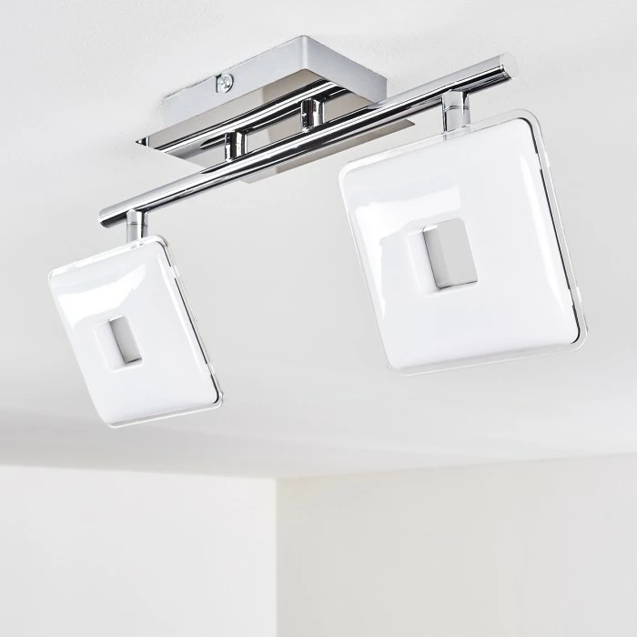 Hofstein Vallorbe Deckenleuchte LED Chrom, 2-flammig – Bild 6